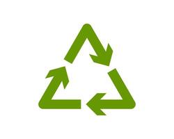 Recycling icon of arrows triangle. Eco friendly recycle symbol. environment mark vector