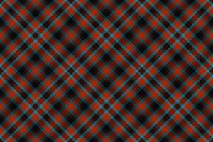 Punk tartan background pattern, father check textile plaid. Scarf texture seamless fabric in cyan and red colors. vector