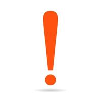 Exclamation mark icon, danger point symbol. Alert security sign. vector