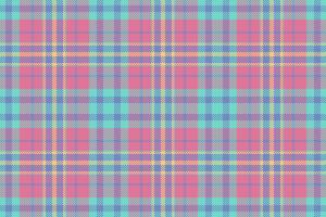 Independence day check seamless pattern, line plaid texture. Sale tartan background fabric textile in pink and blue colors. vector