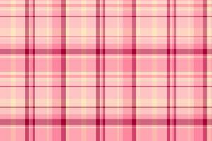 Yard plaid fabric textile, bandana background tartan seamless. Warm texture check pattern in red and light colors. vector