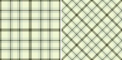 Tartan fabric texture of plaid check seamless with a pattern background textile . Set in cream colors for scrapbook ideas and creative projects. vector