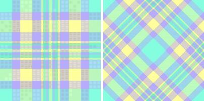 Seamless textile tartan of texture fabric check with a pattern background plaid. Set in light colors. Fashion trends for every season and holiday. vector
