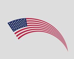 USA flag . Modern style United States of America symbol. American banner design element vector