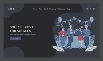 Join Us for an Exciting Social Event Tailored for Singles A Chance to Connect and Network vector