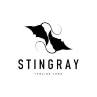 stingray design open sea animal template concept vector