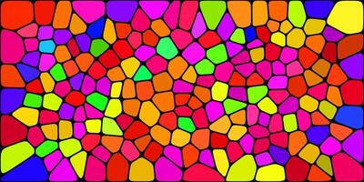 an abstract, irregular pattern with a mosaic like design, often referred to as a Voronoi pattern. Vibrant color mix vector