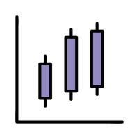 bar chart of business icons vector