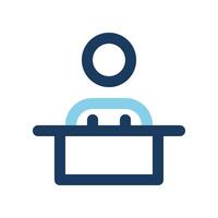 Conference table icons office color line for application interface, can be for website, UI and mobile app. vector