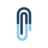 Paper clip icons. color lines for office management applications, can be used for websites, UI and mobile apps. vector