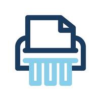 Paper shredder icons. color lines for office, education, and business. Can be used for websites, UI and mobile apps. vector
