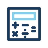 Calculator office icons with colored stripes for a simple appearance, can be used for websites, UI and mobile apps. vector