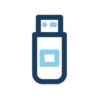 Usb drive icons color lines for technology, files and data. Can be used for websites, UI and mobile apps. vector
