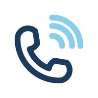 Telephone icons color line for technology, office and communication. Can be used for websites, UI and mobile apps. vector