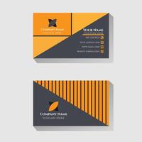 creative business card design with yellow color vector