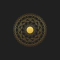 creative mandala design with golden color vector