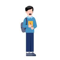 Faceless Character Of Male Student vector