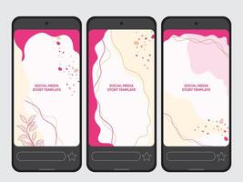 Memphis Style Social Media Template Design vector