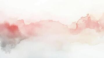 Pink Abstract horizontal watercolor background. Hand drawn texture. Brush stroked painting pastel color watercolour vector
