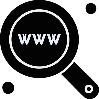 Search icon with www design template on white background. Can be used for web and mobile. vector