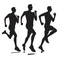 Silhouette image of someone on the move vector