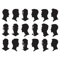 Silhouetted representation of a persons head and shoulders vector