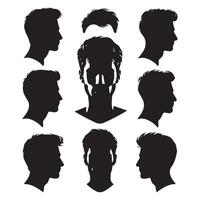 Silhouette rendering of a person's head and shoulders vector