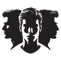 Silhouetted form of a person's head and shoulders vector