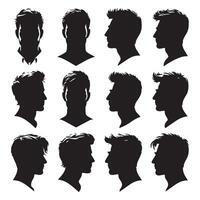 Shadowy figure of a persons head and shoulders vector