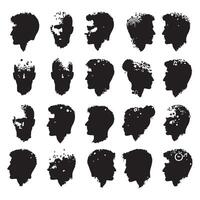 Profile showing a person's head and shoulders vector