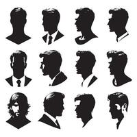 Outline depicting a person's head and shoulders vector