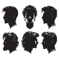 Silhouette drawing of a person's head and shoulders vector