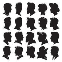 Silhouette formation of a person's head and shoulders vector