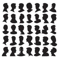 Outline of a person's upper body vector