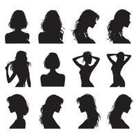 Silhouette structure of a persons head and shoulders vector