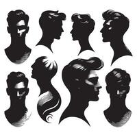 Silhouetted outline of an individual's head and shoulders vector