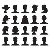 Silhouette depiction of a person's shoulders and head vector