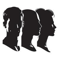 Outline representation of a persons head and shoulders vector