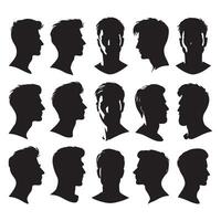 Contour of a person's head and shoulders vector