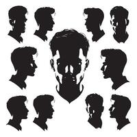 Shaded figure showing a persons head and shoulders vector