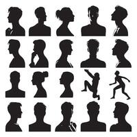 Shadow outline of a person's head and shoulders vector