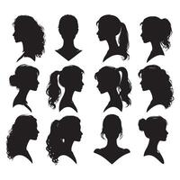 Shadow figure of a persons head and shoulders vector