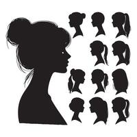 Silhouette imagery of a persons head and shoulders vector