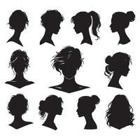 Darkened silhouette of a person's head and shoulders vector