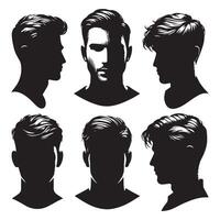 Silhouette art of a person's head and shoulders vector