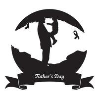 Father-son figure art for Fathers Day vector