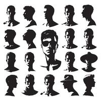 Head and shoulder silhouette of a person vector