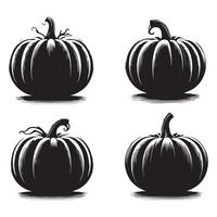 A gathering of pumpkin shapes on a neutral white background vector