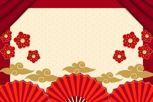 illustration background for celebrate chinese new year with copyspace vector