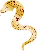 Chinese New year of snake golden with traditional lantern vector